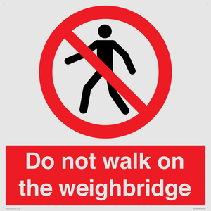 Do not walk on the weighbridge